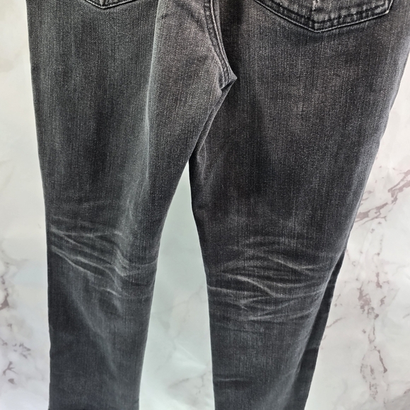 AG Adriano Goldschmied Jean Women 30 Black Gray Isabelle Button Exposed Frayed - Picture 7 of 13